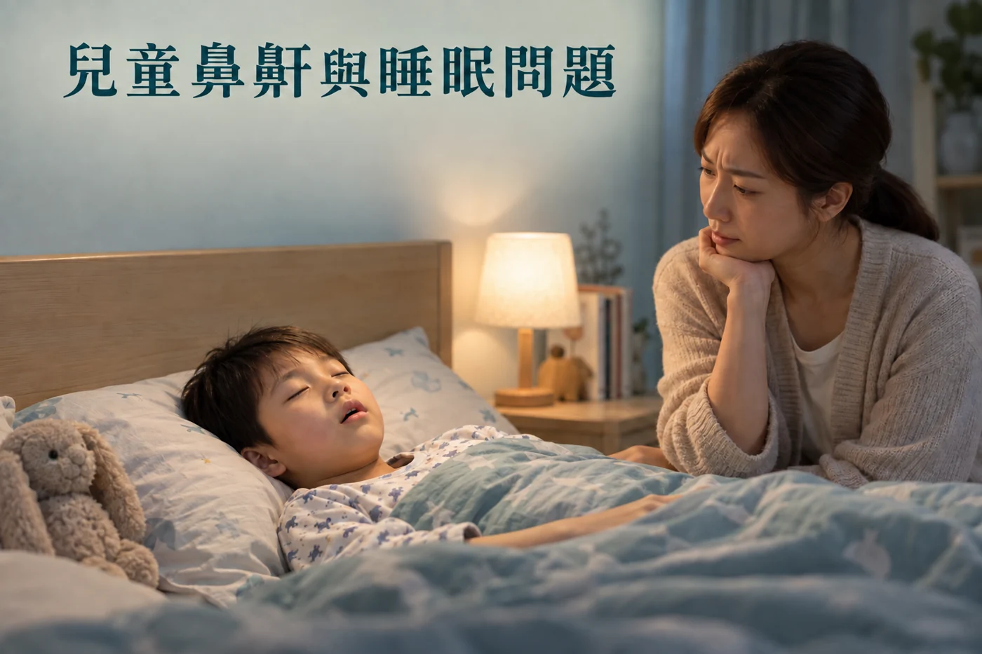 媽媽留意孩子睡覺時的呼吸情況
