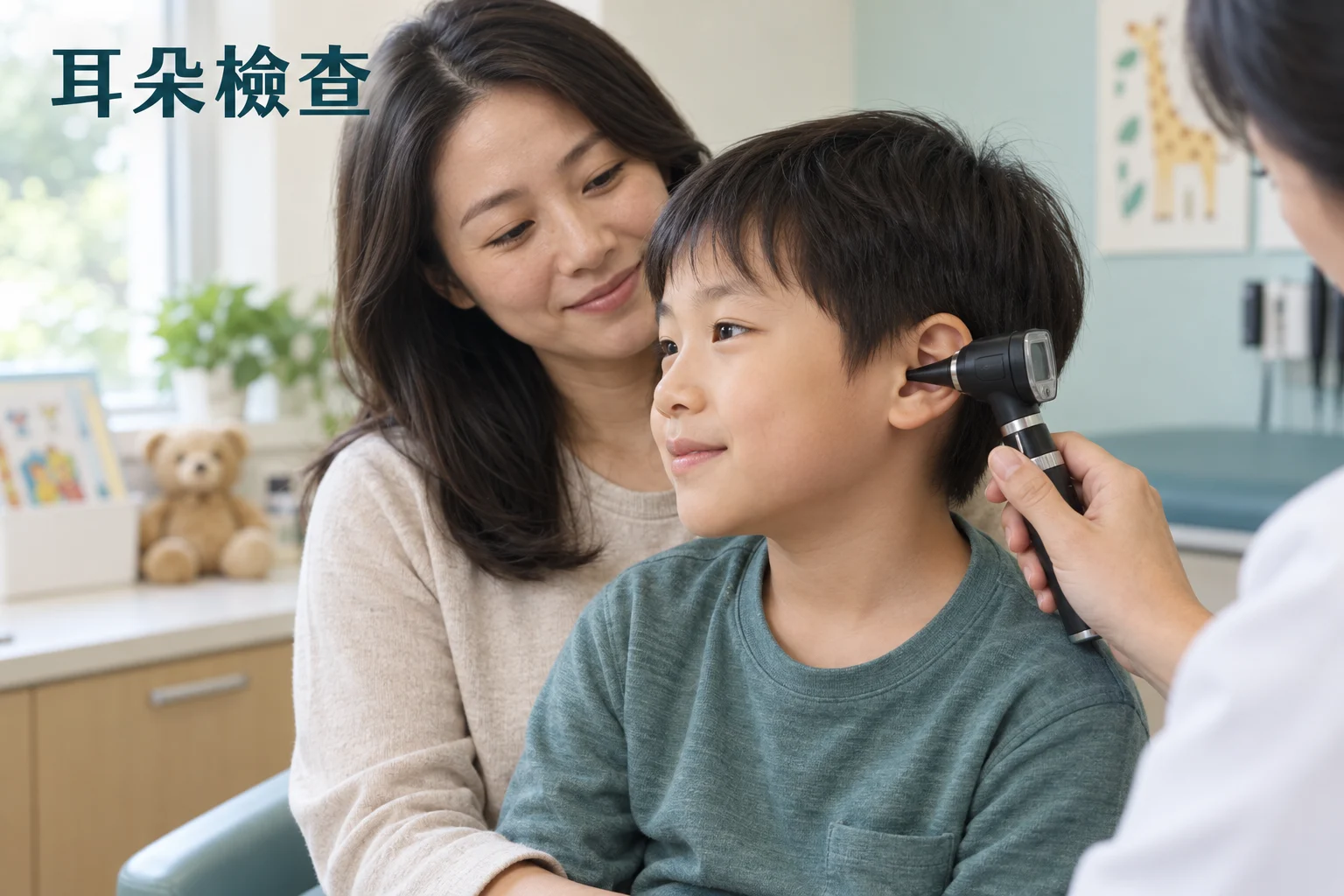 耳朵檢查教育示意